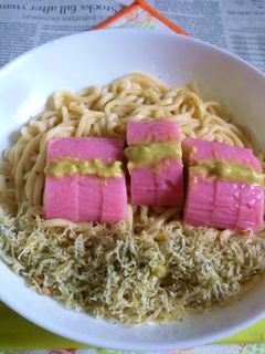 板わさ&おじゃこ載せ冷やしうどん-レシピのメイン写真