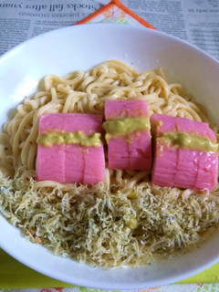 板わさ&おじゃこ載せ冷やしうどん-レシピのメイン写真
