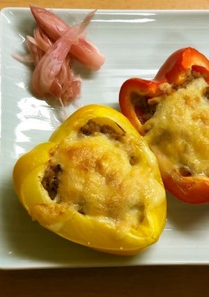 パプリカの肉詰め-レシピのメイン写真