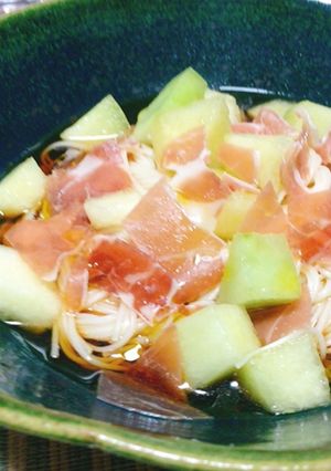 生ハムとメロンでご馳走素麺☆-レシピのメイン写真