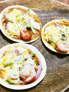 餃子の皮でお手軽ピザ-レシピのメイン写真