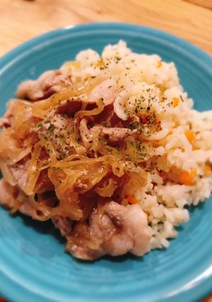 感動☆柔らか豚丼(炊飯器でバターライス)-レシピのメイン写真
