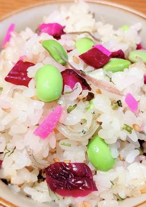超簡単■枝豆とちりめんじゃこの混ぜご飯-レシピのメイン写真