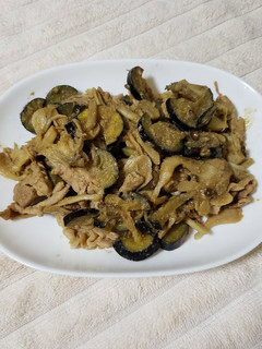 超簡単！豚肉とナスときのこのごま味噌炒め-レシピのメイン写真