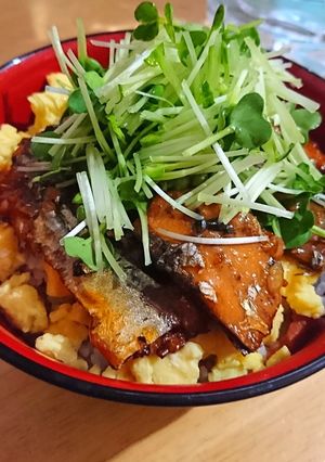 梅ご飯が絶妙☆さんま缶でバリうま蒲焼き丼-レシピのメイン写真