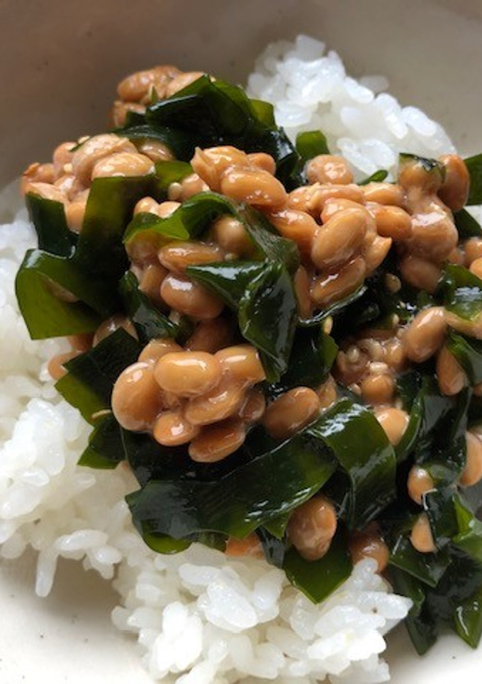 納豆とワカメのわさびご飯-レシピのメイン写真