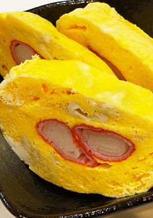 レンジで卵焼き(カニかま)-レシピのメイン写真
