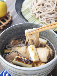 鶏もも肉で簡単!絶品*鴨せいろ風そば-レシピのメイン写真