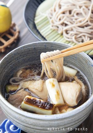 鶏もも肉で簡単！絶品＊鴨せいろ風そば-レシピのメイン写真