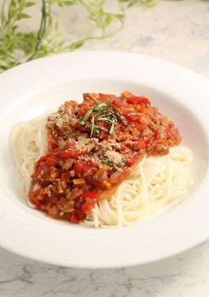 レンジで簡単！そうめんミートソース-レシピのメイン写真