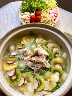 ゼスプリキウイと豚しゃぶの冷やし鍋-レシピのメイン写真