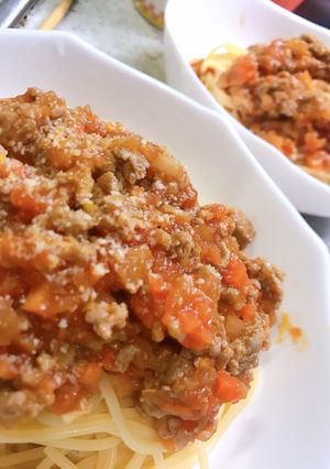 ミートソーススパゲティ-レシピのメイン写真