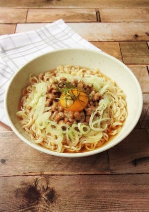 納豆とたっぷりネギの冷やしラーメン-レシピのメイン写真