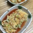 キャベツと玉ねぎ入りのだし巻きたまご
