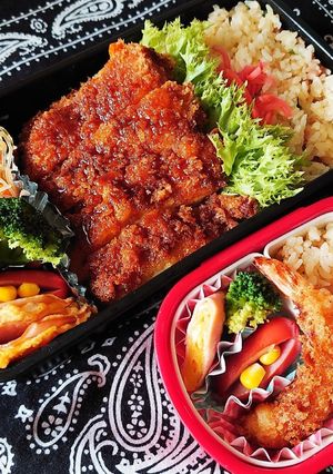 2020/6/26 チキンカツ炒飯弁当-レシピのメイン写真