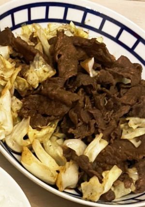 牛キャベツの焼きそばソース焼き-レシピのメイン写真