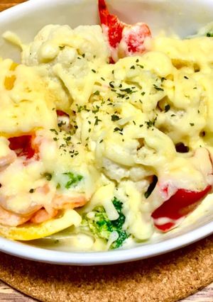 彩り野菜のヨーグルトグラタン-レシピのメイン写真