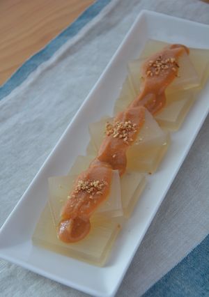 ところてんのおきゅと風（酢味噌だれ）-レシピのメイン写真
