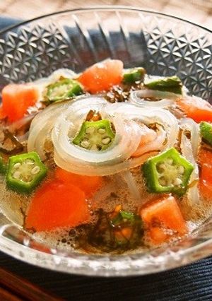 マロニーと夏野菜のもずく和え-レシピのメイン写真