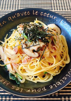 ☆ほうれん草とベーコン椎茸の和風パスタ☆-レシピのメイン写真
