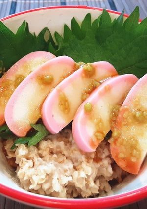 ダイエット♡オートミールで板わさ丼♡-レシピのメイン写真