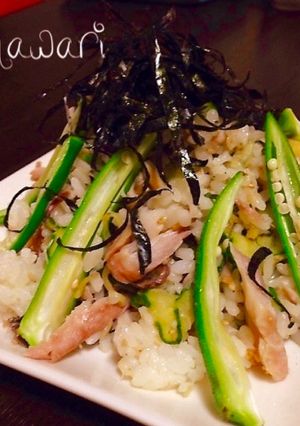 鯵の干物と薬味のサラダご飯-レシピのメイン写真