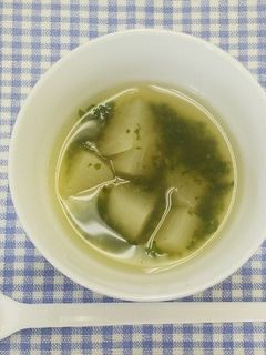 ≪離乳食7か月~≫かぶとわかめのみそ汁-レシピのメイン写真