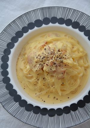 ゼンヌードルでダイエットカルボナーラ-レシピのメイン写真