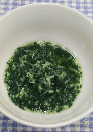 ≪離乳食５か月～≫ほうれん草の煮びたし-レシピのメイン写真