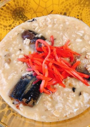 味噌いわし缶で和風チーズオートミール-レシピのメイン写真