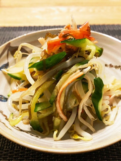 時短!もずく酢で冷やし中華風おひたし-レシピのメイン写真