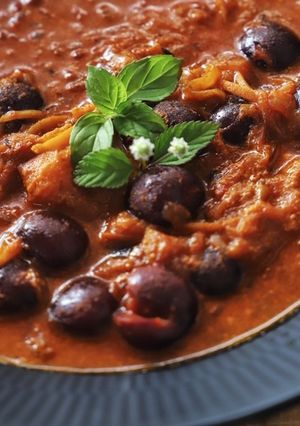 ダークチェリーとバナナのカレー-レシピのメイン写真