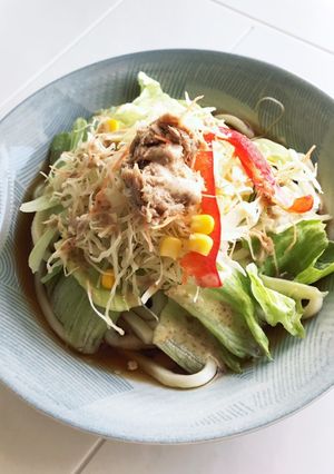 簡単！暑い日に！冷やしツナサラダうどん-レシピのメイン写真