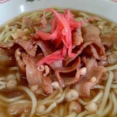 รูปของ 豚バラ丼ラーメン◎意外とヘルシー