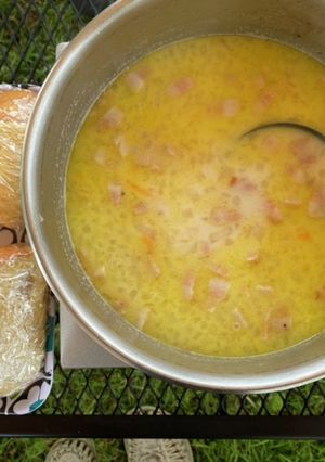 【キャンプ飯】豆乳スープ-レシピのメイン写真