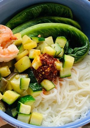 夏野菜たっぷり♪スパイシー混ぜ麺-レシピのメイン写真