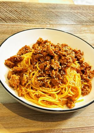 旨辛ひき肉のパスタ-レシピのメイン写真