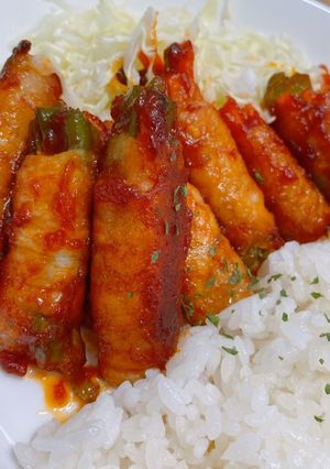 人参とピーマンの肉巻き♪-レシピのメイン写真
