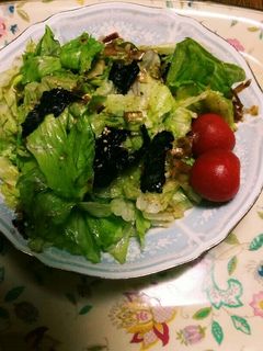 海苔と鰹節とレタスのサラダ☺⛄☕-レシピのメイン写真