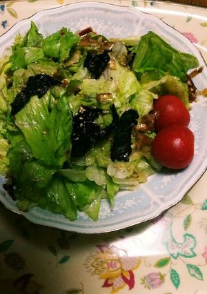 海苔と鰹節とレタスのサラダ☺⛄☕-レシピのメイン写真
