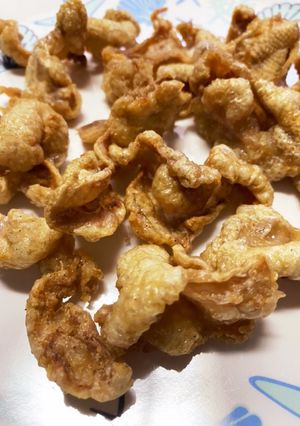 ノンフライヤーで簡単カリカリ鶏皮せんべい-レシピのメイン写真