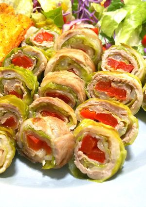 レンジで簡単◎キャベツと豚ロースの肉巻き-レシピのメイン写真