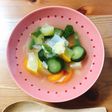 お出汁でサッと煮☆夏野菜の澄んだスープ