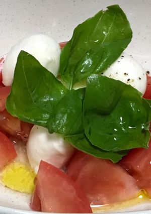 スイートバジルのトマトチーズサラダ-レシピのメイン写真
