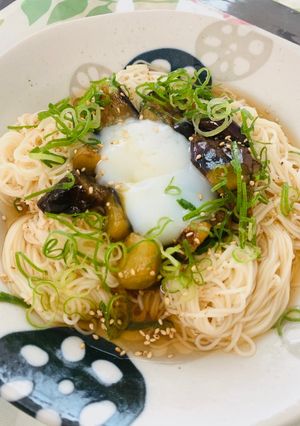 おばあちゃんちのナス味噌のそうめん-レシピのメイン写真