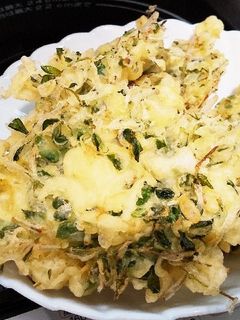 豆苗のかき揚げ-レシピのメイン写真