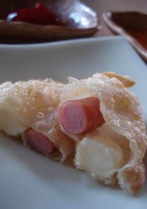 ポークビッツで作るチーズ入り揚げ餃子-レシピのメイン写真