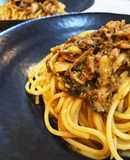 ツナとエリンギの岩海苔パスタ
