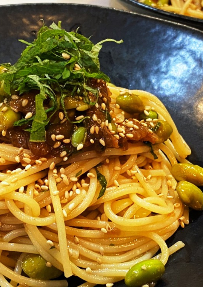 梅しそと枝豆の和風パスタ-レシピのメイン写真