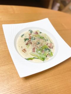 ベーコンと青梗菜のクリーム煮-レシピのメイン写真